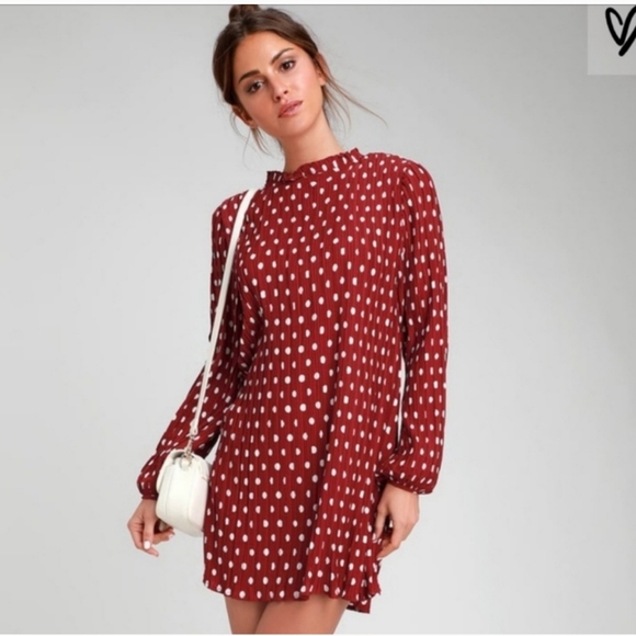 Lulu's Pleats To Meet You Polka Dot Dress Blogger Fav - Picture 3 of 11